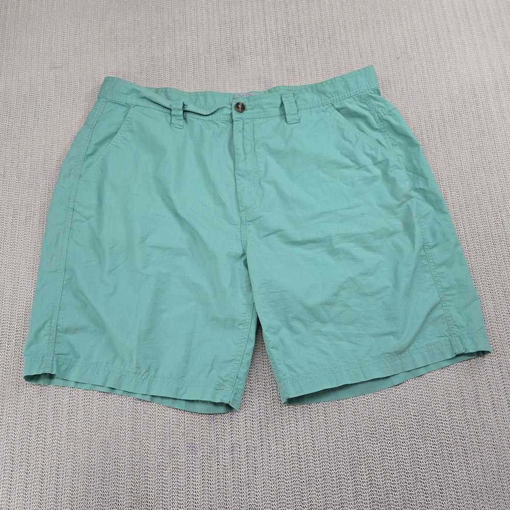 Ocean + Coast Shorts Mens 40 x 9" Inseam Teal Green Chino Flat Front Preppy